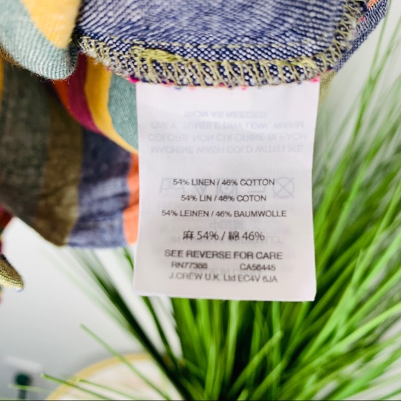 Madewell Rainbow Striped Button Front Tank Top - Picture 5 of 6